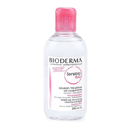محلول پاک کننده آرایش بایودرما مدل Sensibio H2O حجم 250 میلی